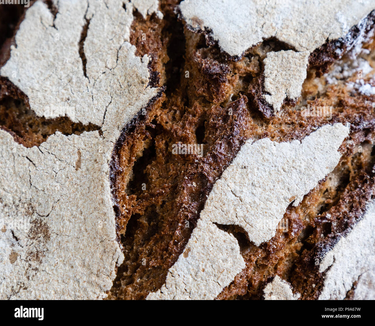 artisan healthy organic traditional cracked sourdough rye bread Stock ...