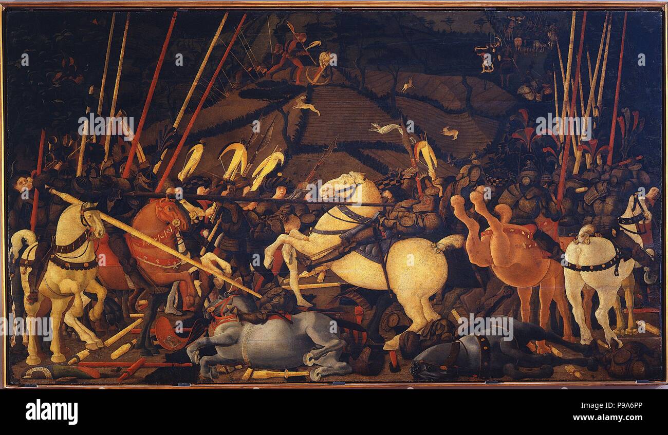 The Battle of San Romano. Museum: Galleria degli Uffizi, Florence. Stock Photo