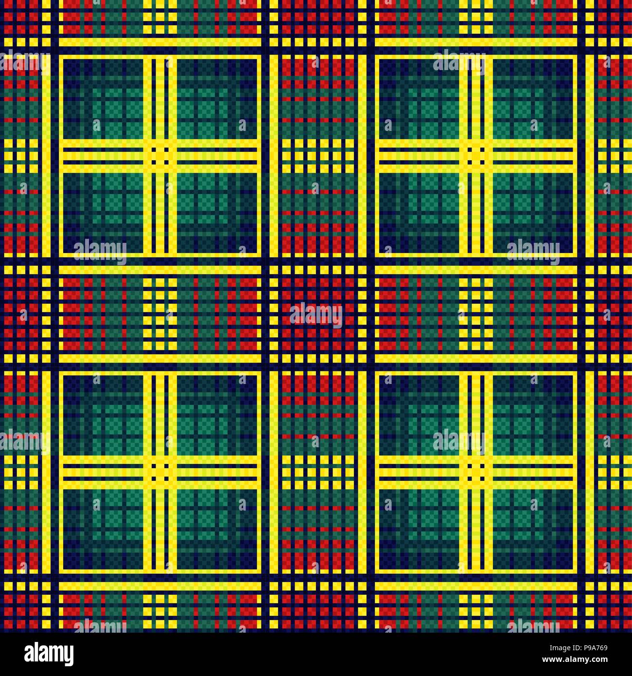 Seamless multicolor checkered pattern in bright yellow, red, blue and ...