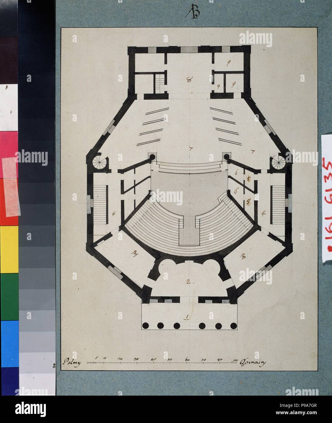 Downstairs Floor Plan. Museum: State A. Pushkin Museum of Fine Arts, Moscow. Stock Photo