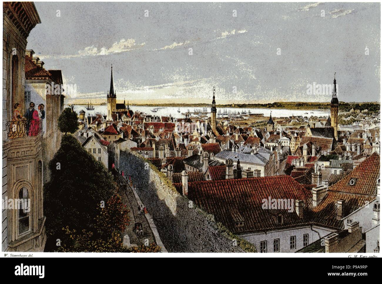 View of Reval. Museum: PRIVATE COLLECTION. Stock Photo