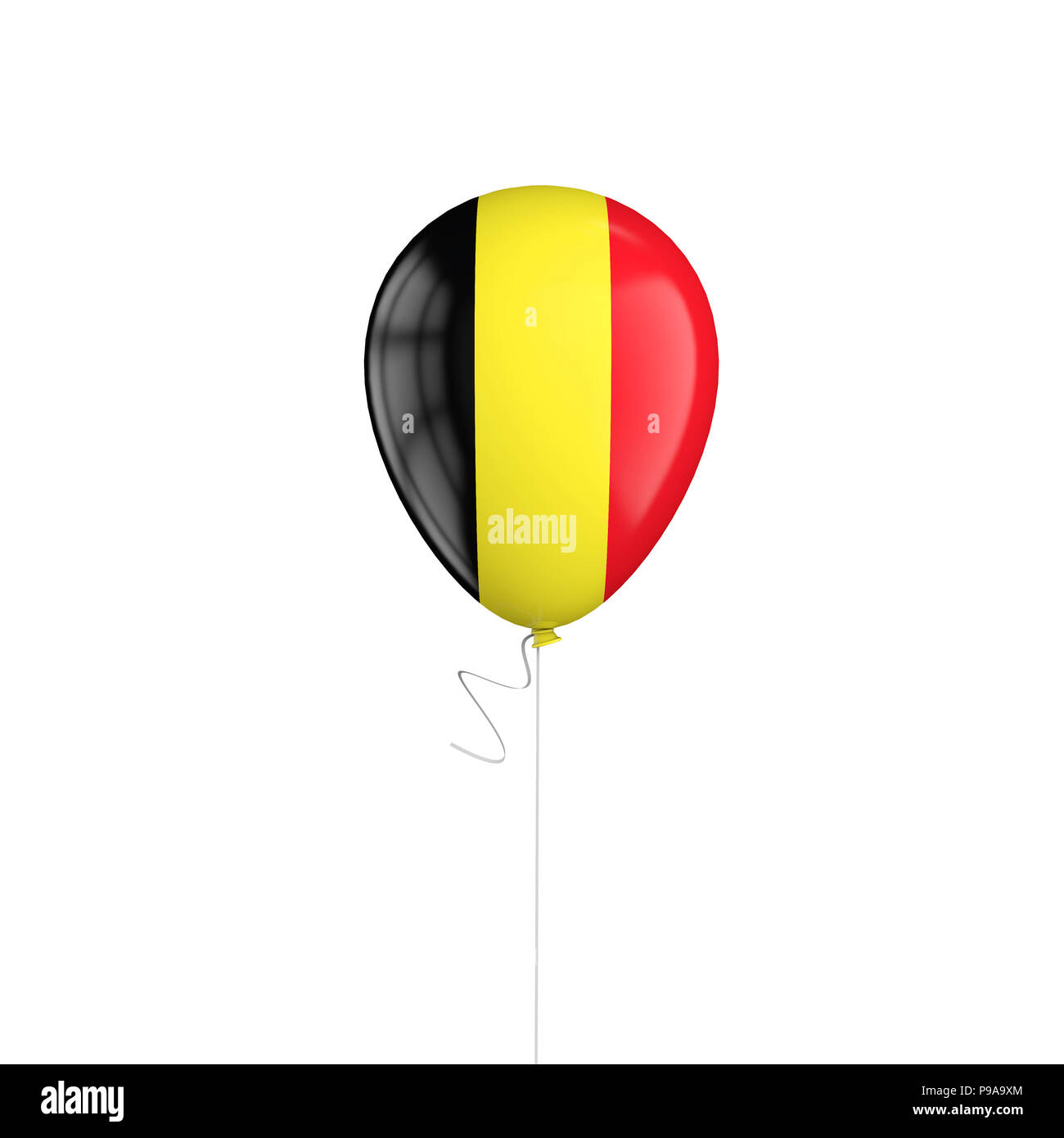 Belgium flag balloon on a string. 3D Rendering Stock Photo - Alamy