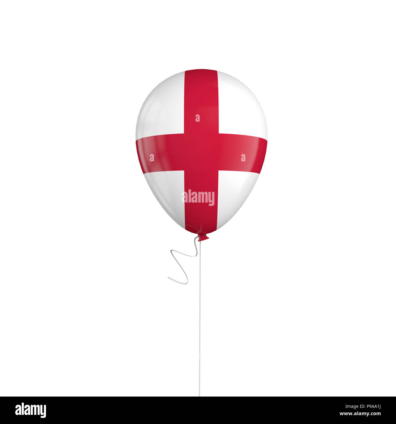 England flag balloon on a string. 3D Rendering Stock Photo - Alamy