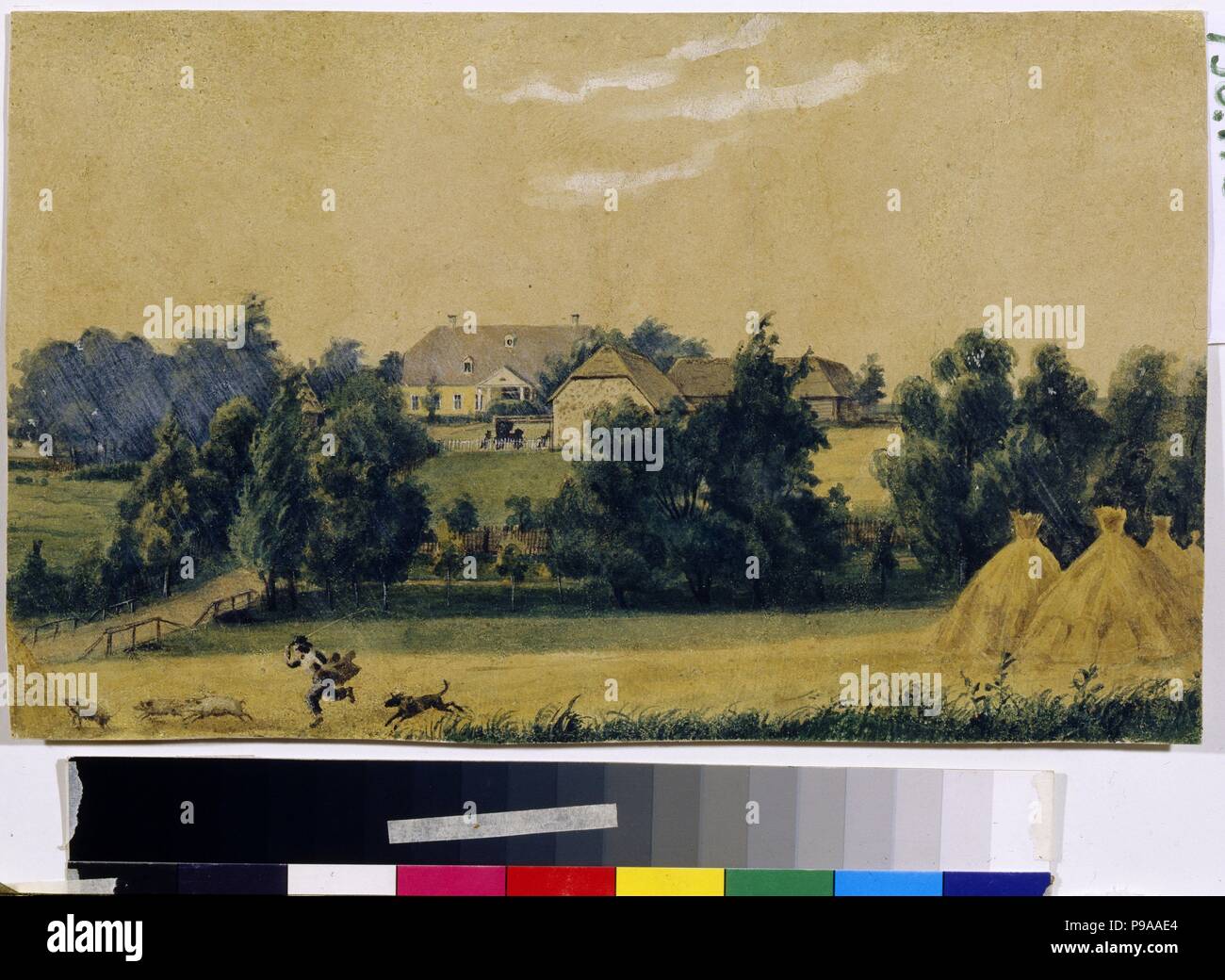 The Priyutino estate. Museum: State A. Pushkin Museum of Fine Arts, Moscow. Stock Photo