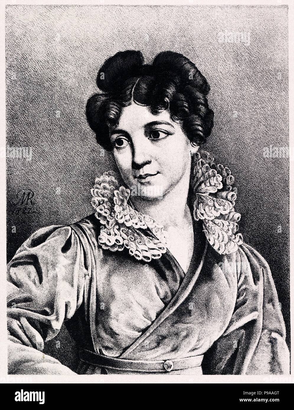Portrait of Countess Praskovya Petrovna Kutaysova (1784-1870). Museum: State A. Pushkin Museum of Fine Arts, Moscow. Stock Photo