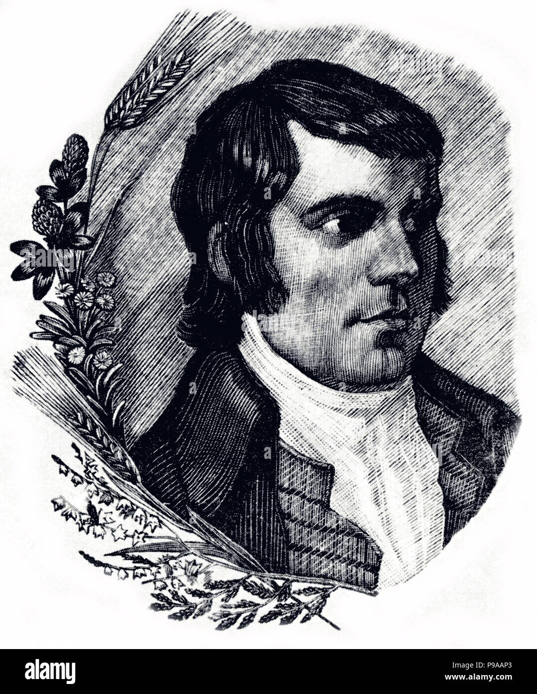Robert Burns (1759-1796). Museum: Russian State Library, Moscow. Stock Photo