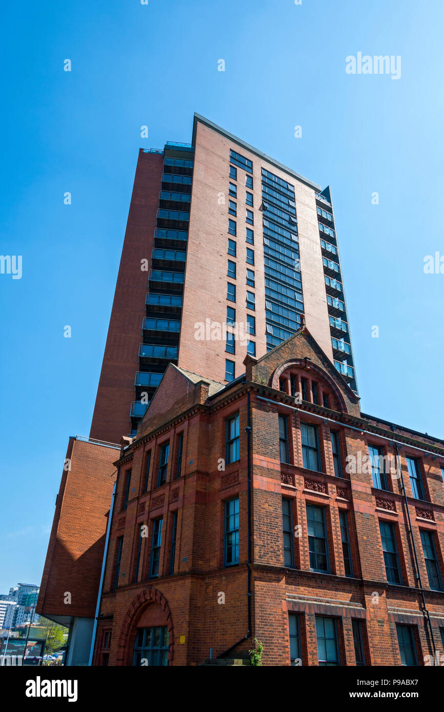 The Sorting Office apartments, from the New Bridge Street bridge
