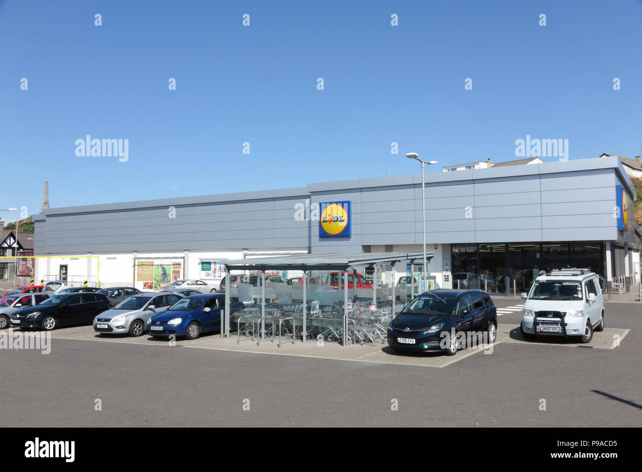 Lidl supermarket, Holyhead, Anglesey Stock Photo Alamy