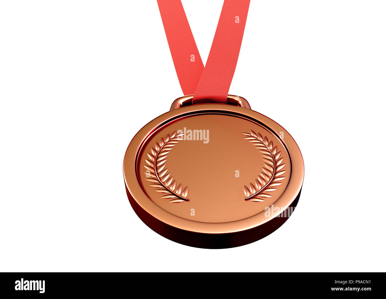 A 3d illustration of a brass medal Stock Photo - Alamy
