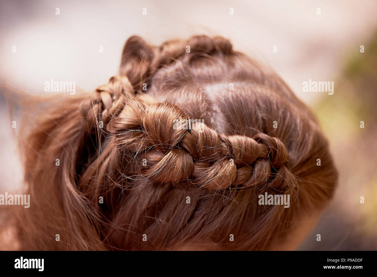 Wedding Hairstyles For Thick Red Hair Hair Close Stock Photo