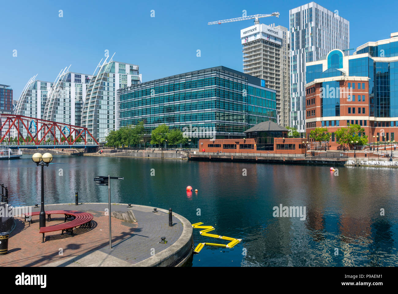 The Bupa Place building (formerly the Regent) office building, Erie Basin, Salford Quays, Manchester, England, UK. Stock Photo