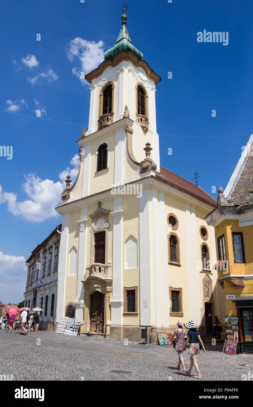 SZENTENDRE, HUNGARY: july 22, 2015: Church in the centre of Szen Stock Photo