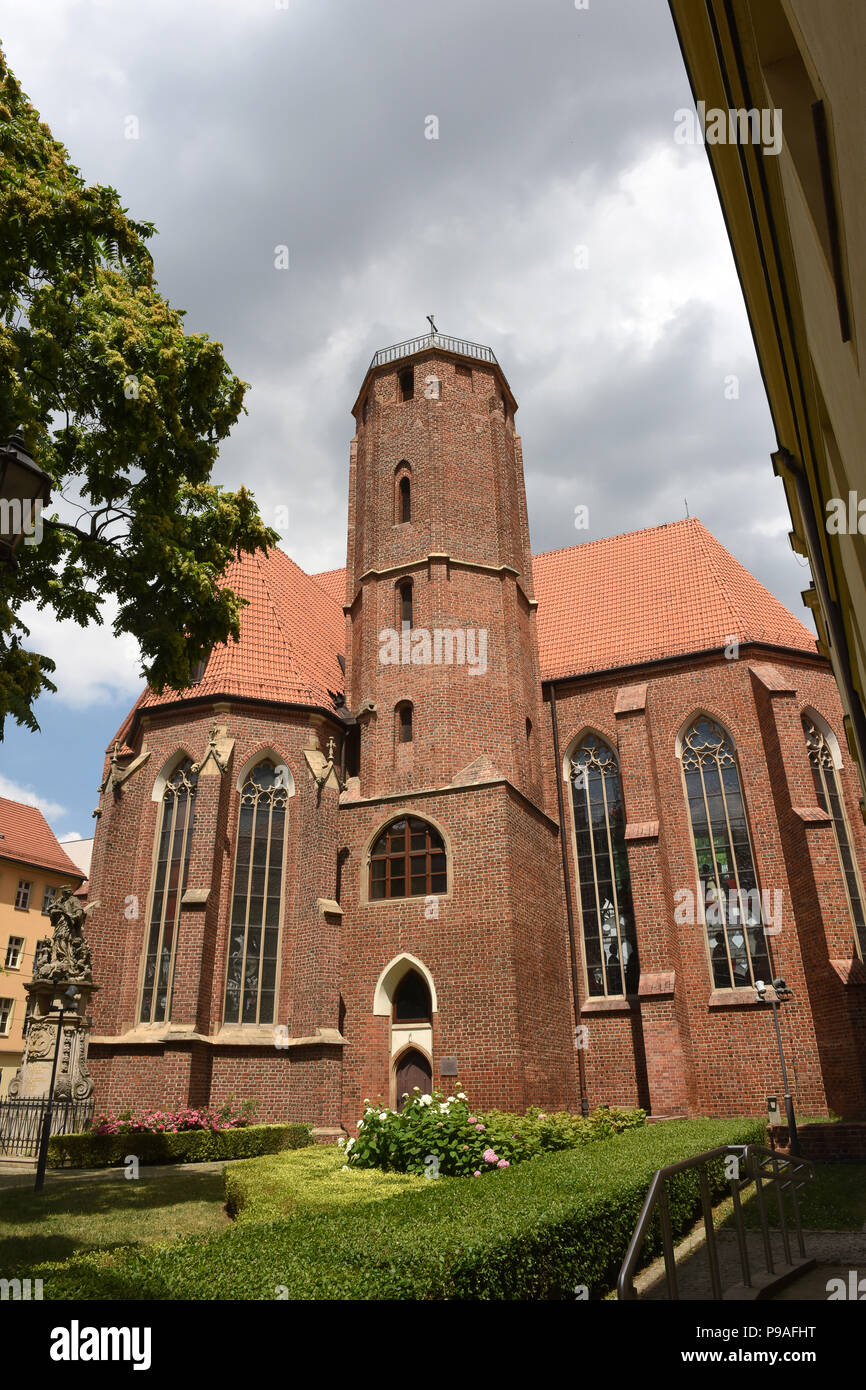 Church of St Matthew on Cathedral Island Wroclaw, Silesia, Poland, Europe 2018 Stock Photo
