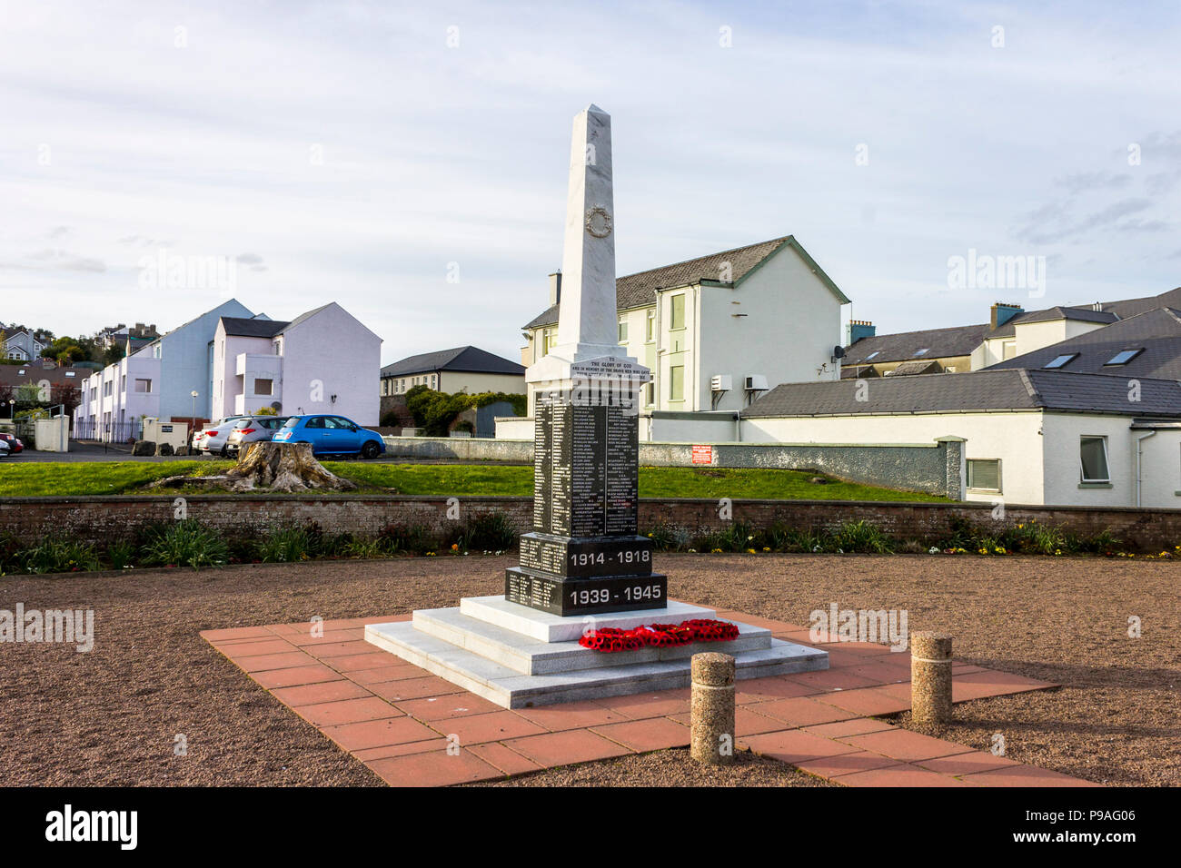 Ballycastle, Northern Ireland. Ballycastle War Memorial, located at the lower end of Quay Road Stock Photo
