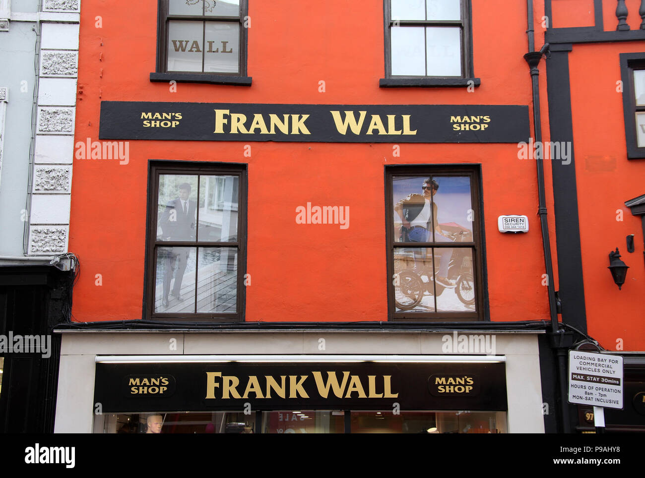 Mans Shop in Kilkenny Stock Photo Alamy