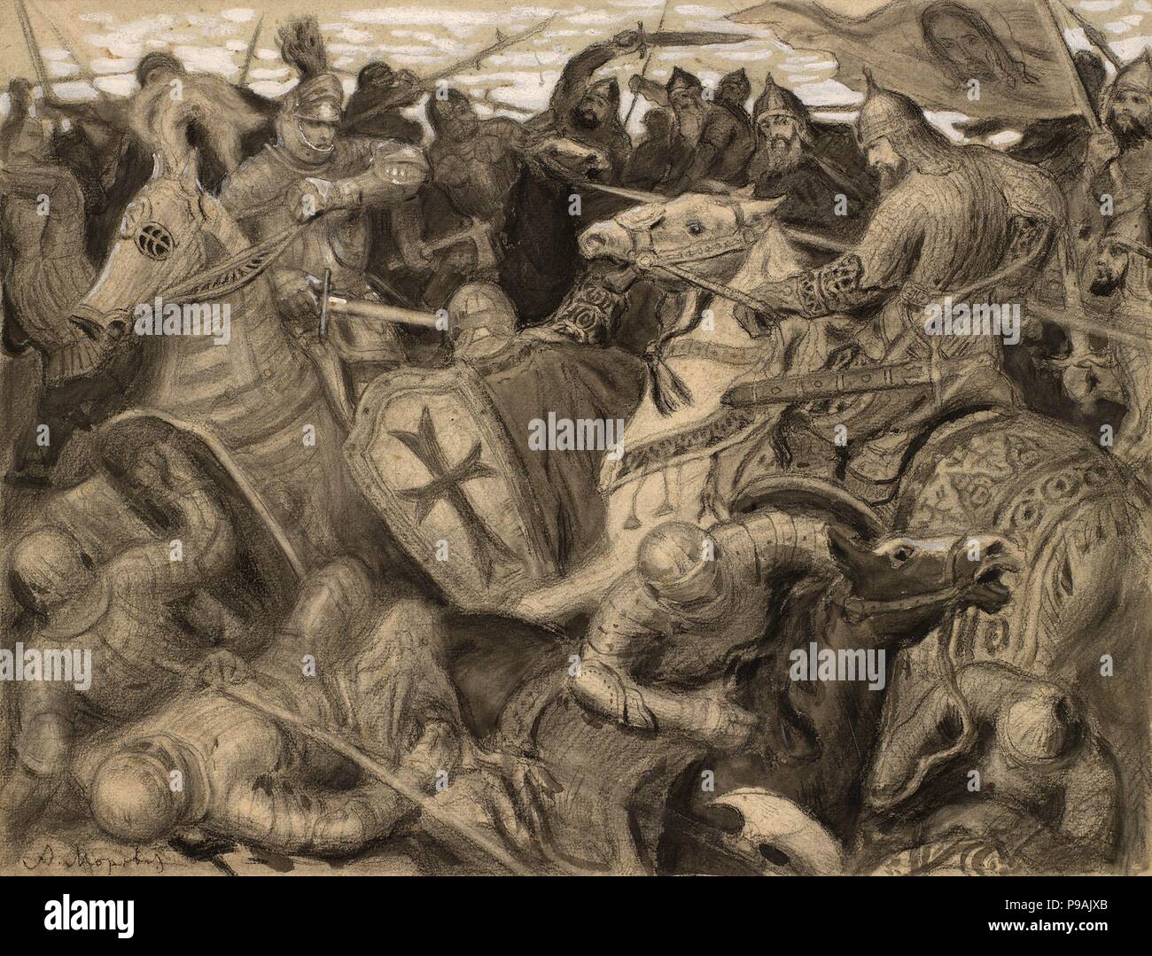 Alexander Nevsky. Museum: PRIVATE COLLECTION. Stock Photo
