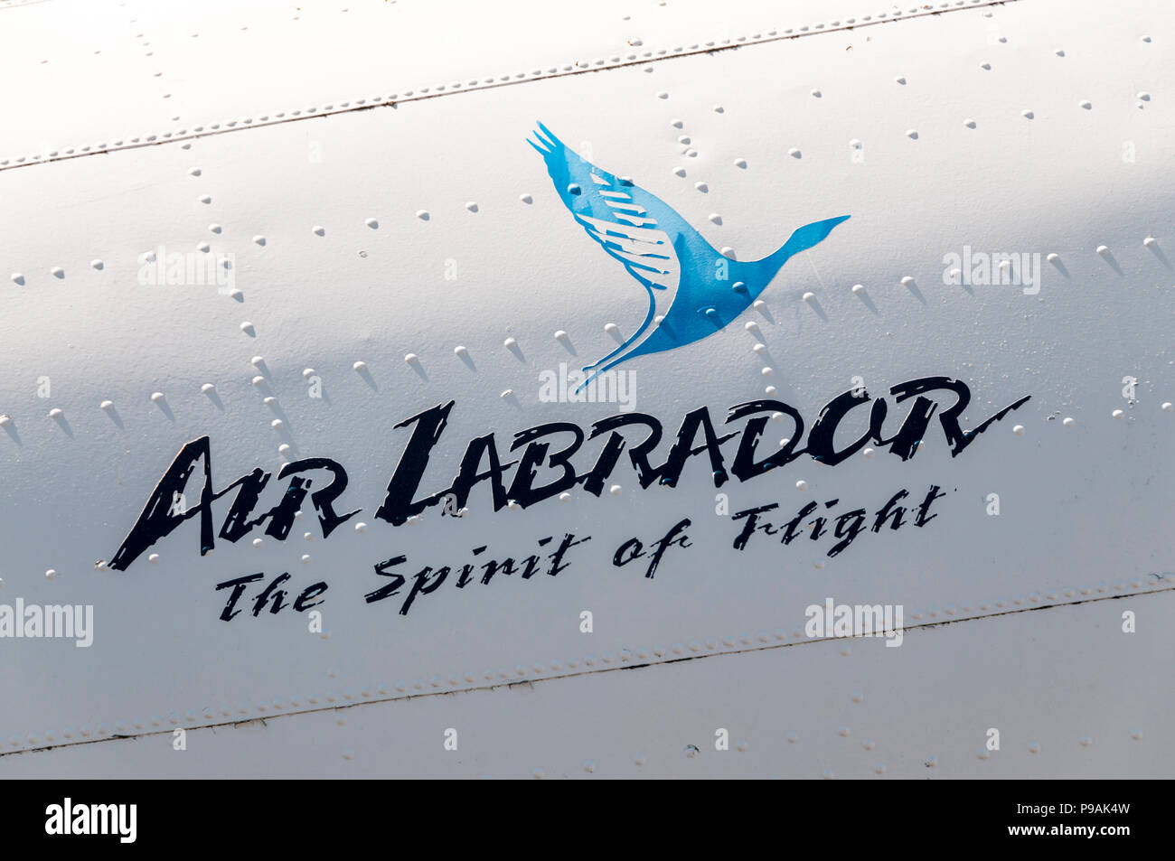 Air Labrador logo on the side of an aircraft Stock Photo
