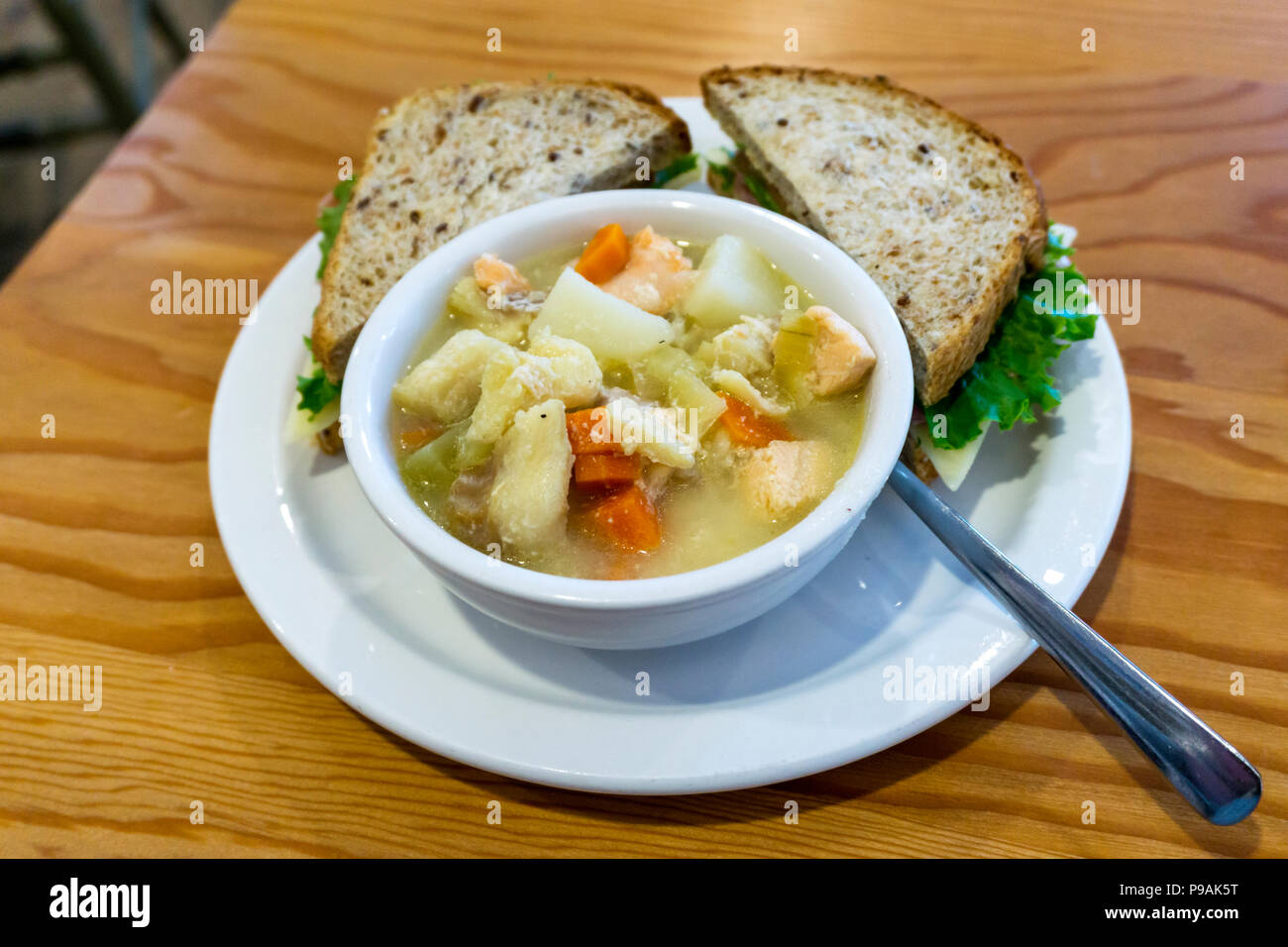 Cod chowder with sandwiches hires stock photography and images Alamy