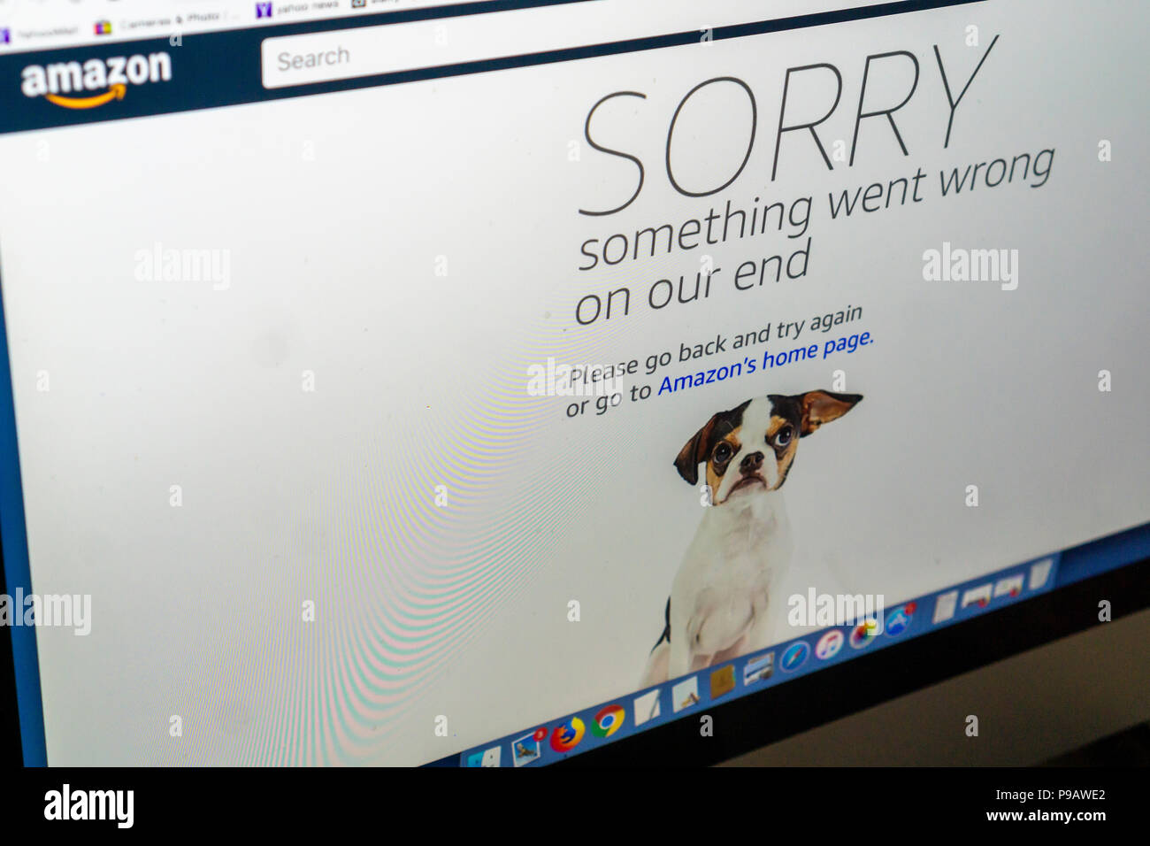 The Amazon website fails to load during their self-proclaimed "Prime ...