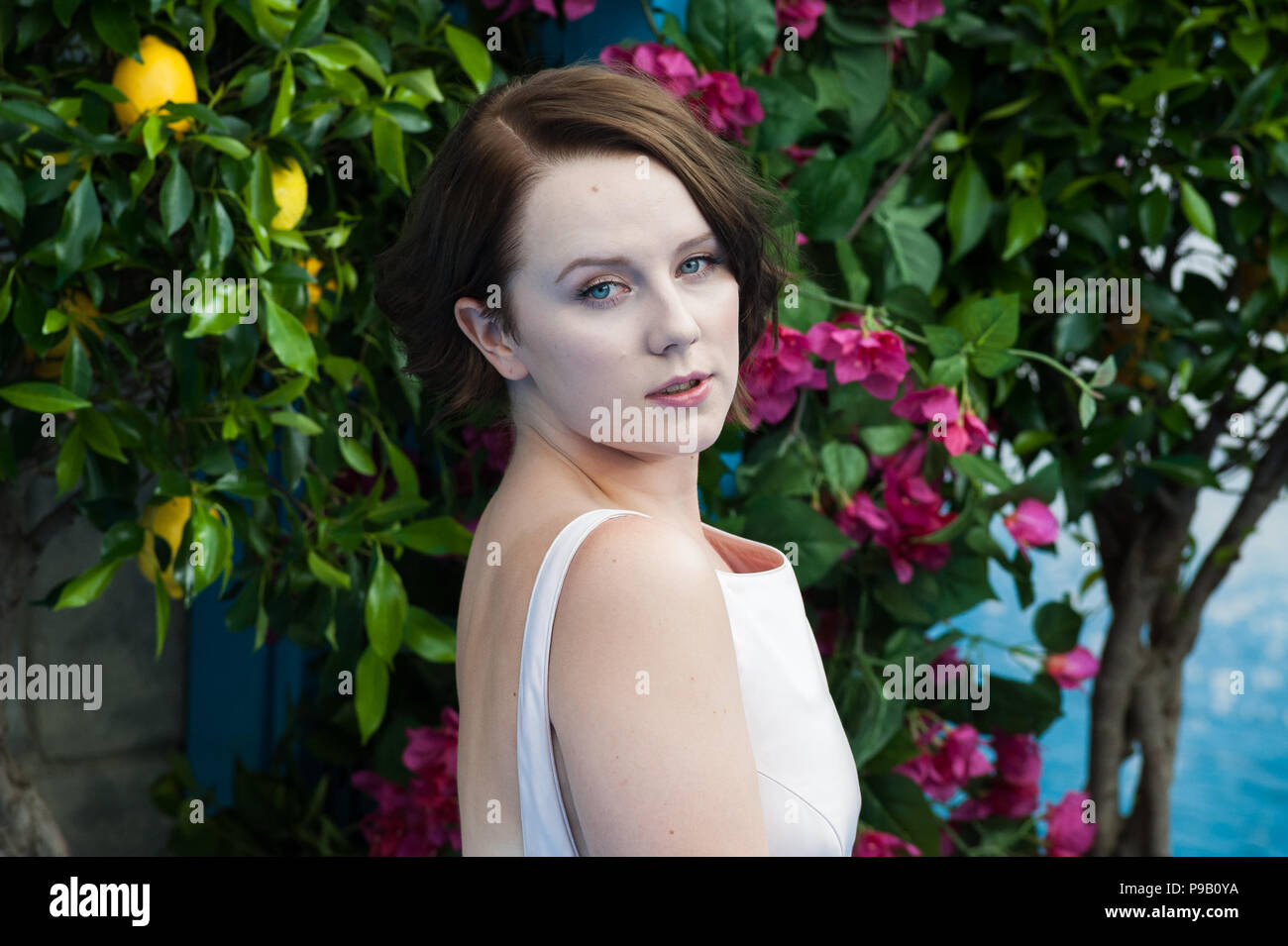 London, UK. 16th July 2018. Alexa Davies arrives for the world film