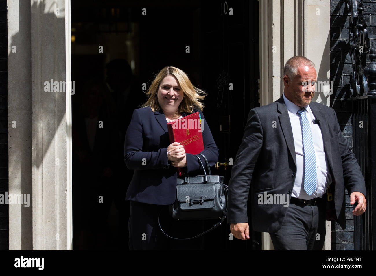 London, UK. 17th July, 2018. Karen Bradley MP, Secretary of State for Northern Ireland,  leaves 10 Downing Street following the final Cabinet meeting before the summer recess. Credit: Mark Kerrison/Alamy Live News Stock Photo
