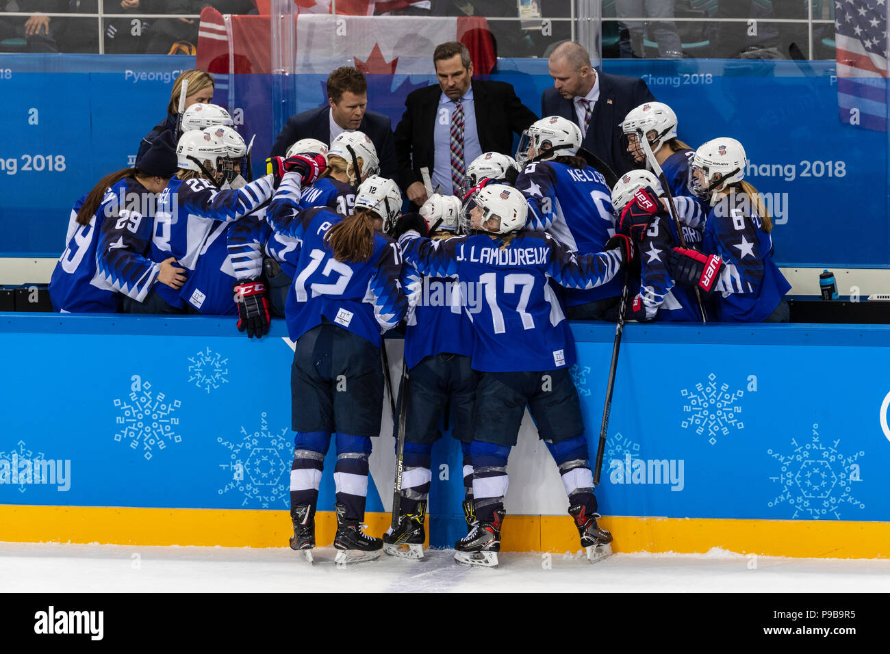 Usa Coach With Team Usa During The Gold Medal Women S Ice Hockey Game Usa Vs Canada At The Olympic Winter Games Pyeongchang 18 Stock Photo Alamy