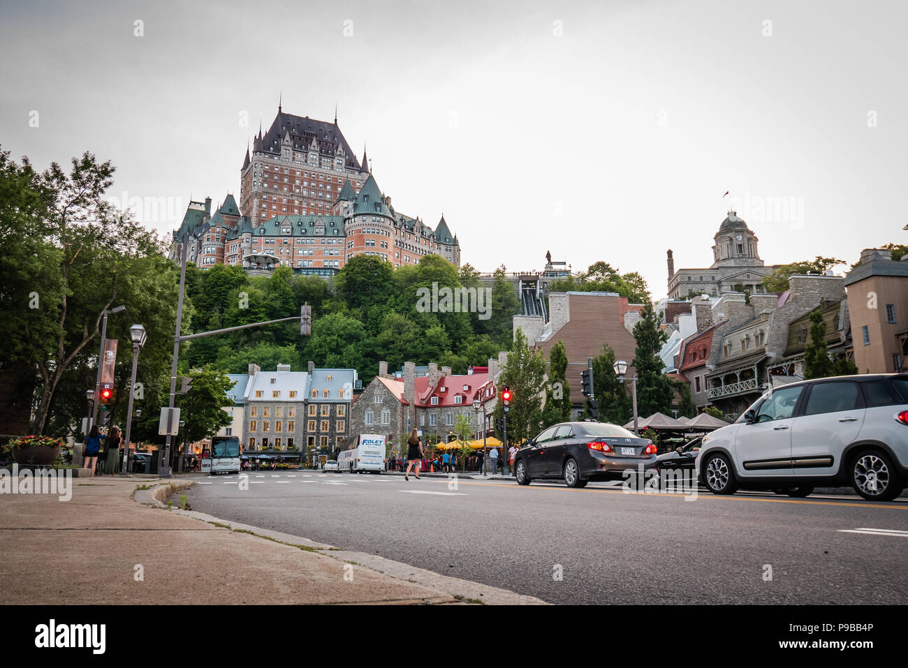 lower town quebec city canada road dalhousie Stock Photo Alamy