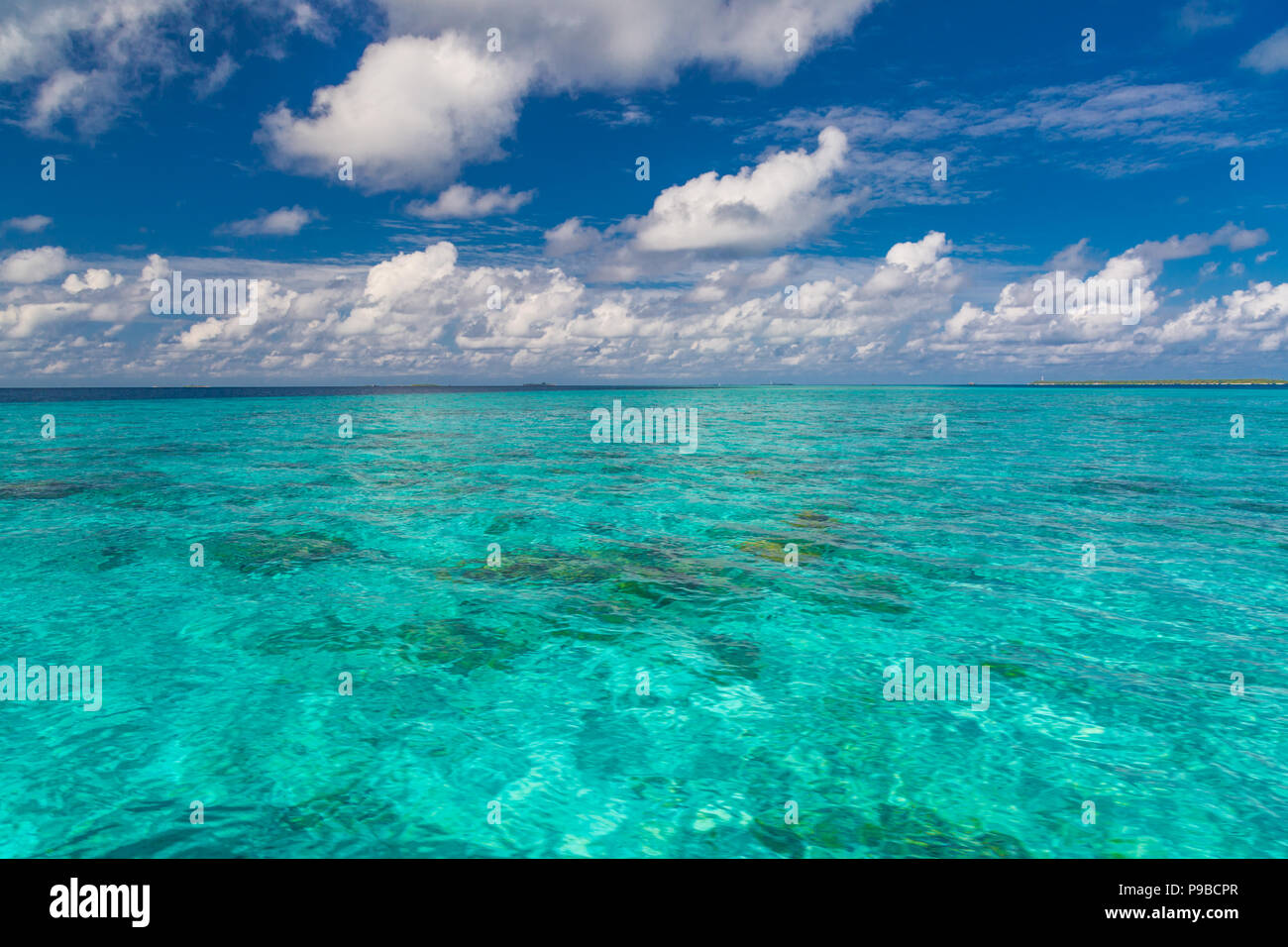 Beautiful sea view, blue sea and lagoon in tropical seascape Stock Photo