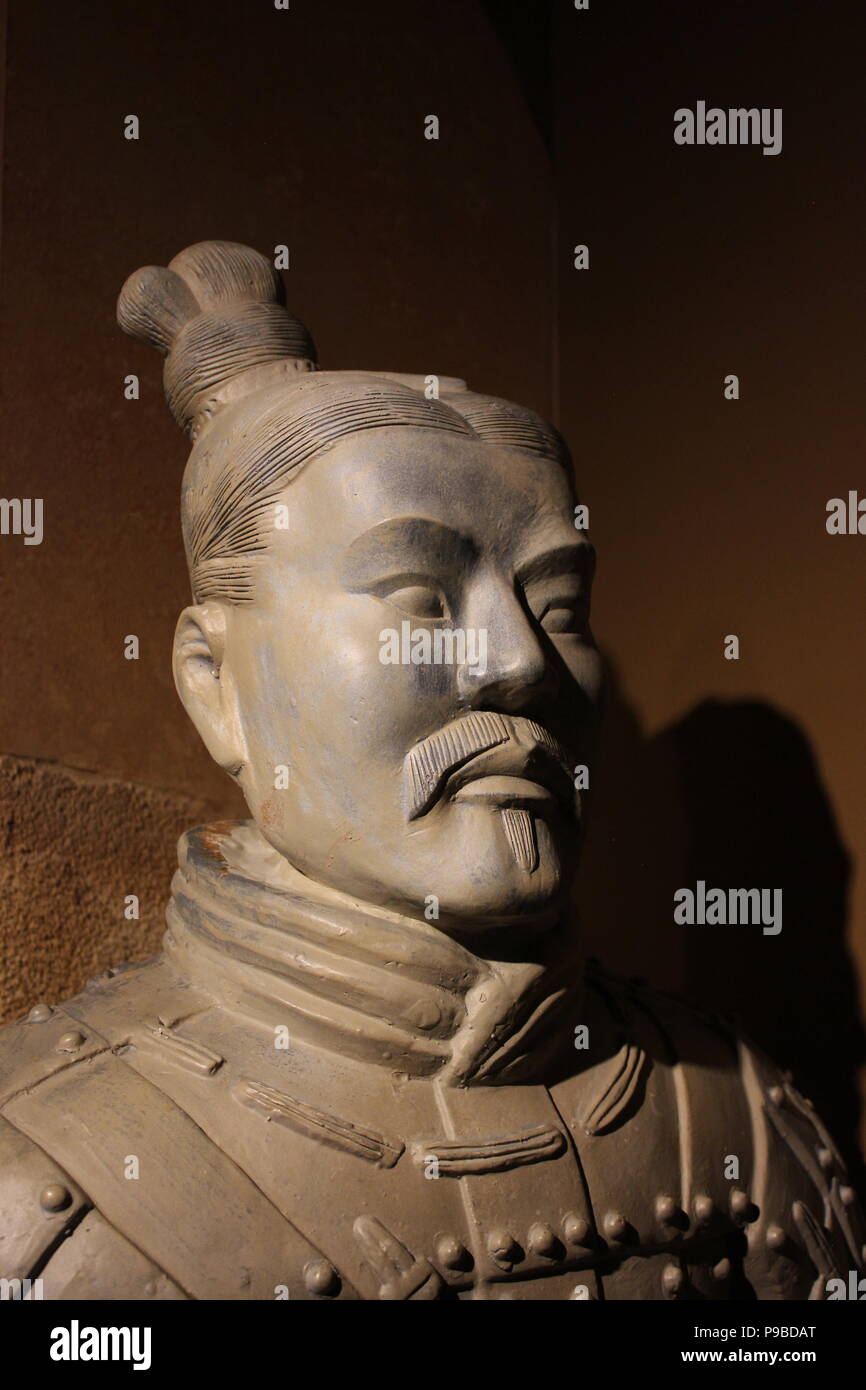 Close up of terracotta army warrior hires stock photography and images