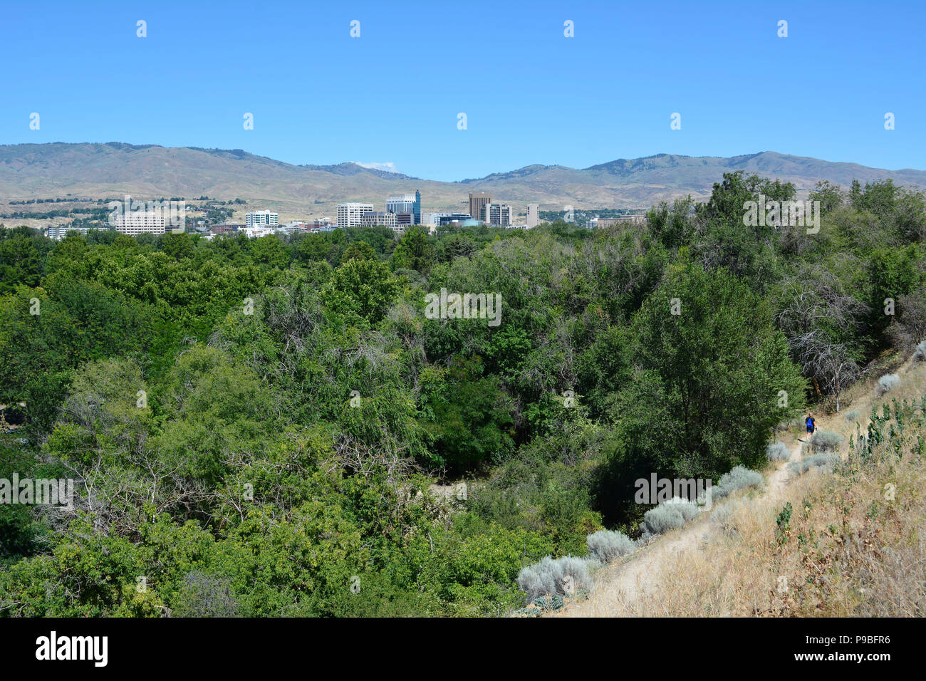 Boise view from Crescent Rim Stock Photo Alamy