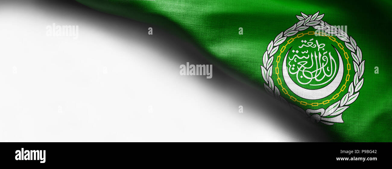 Arab League flag on white background Stock Photo