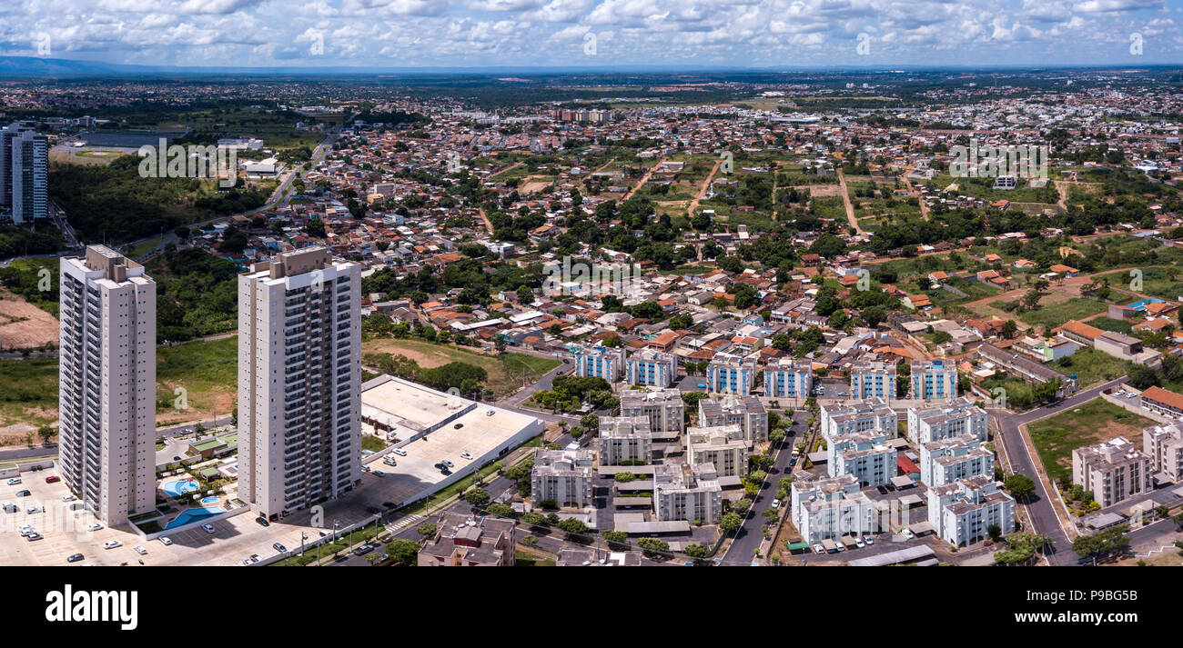 Aerial View Of The City Of Colniza In Mato Grosso Stock Photo - Download  Image Now - Avenue, Brazil, City - iStock