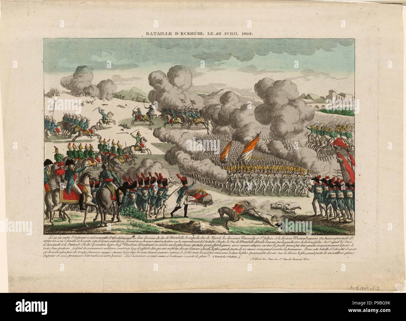 The Battle of Eggmühl on 22 April 1809. Museum: PRIVATE COLLECTION. Stock Photo