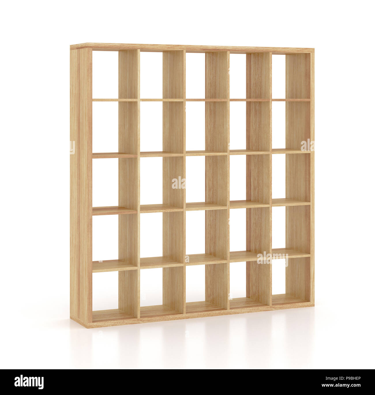Empty wooden book rack isolated on white background. Include clipping ...