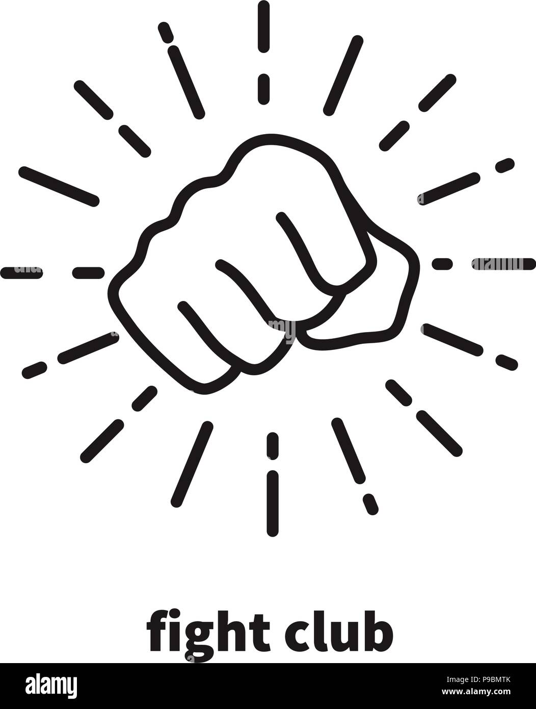 Fight club logo Stock Vector