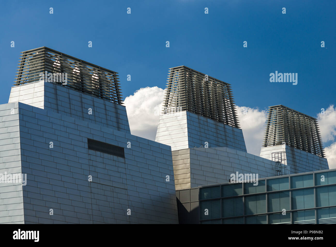 Exterior of MRC AstraZeneca Laboratory of Molecular Biology building recently completed, Cambridge, UK Stock Photo