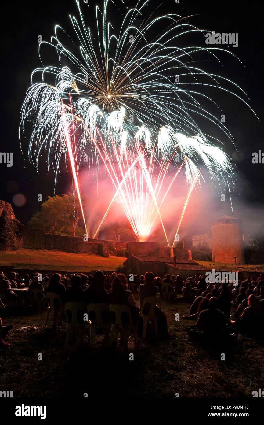 Firework display Bastille day celebrations Stock Photo Alamy