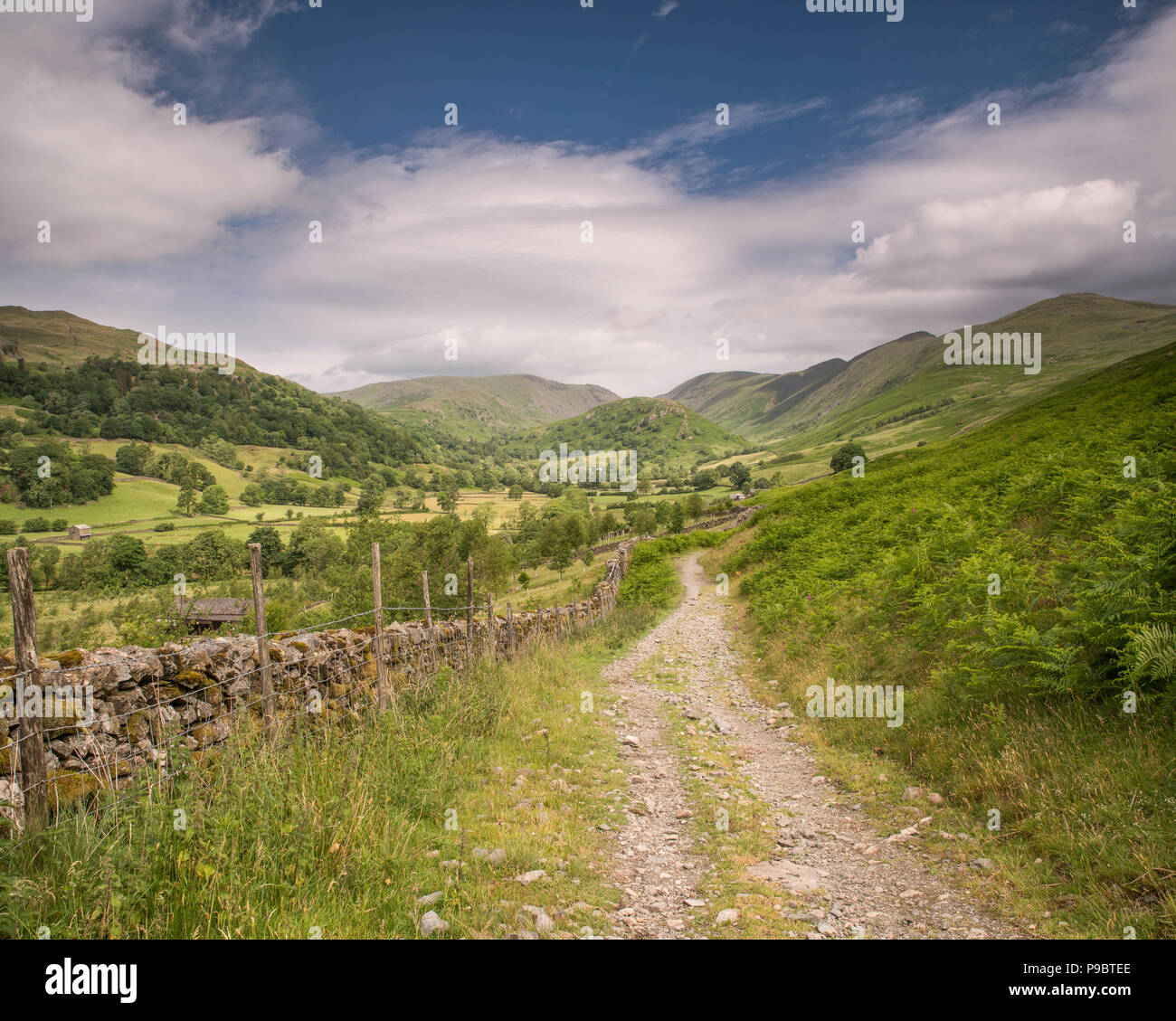 Skinner How  Lane, in the Troutbeck  valley Cumbria United Kingdom Stock Photo