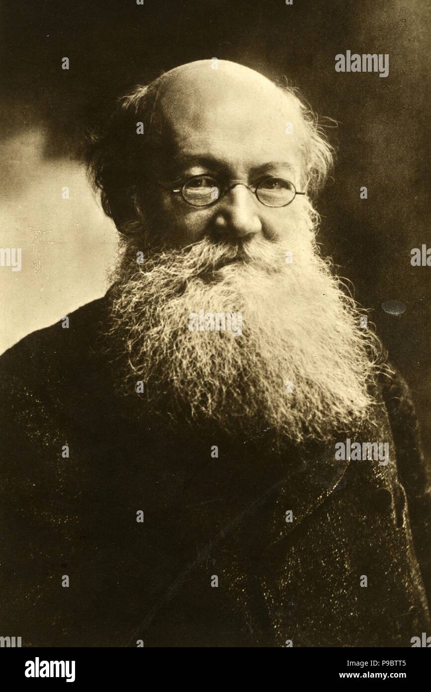 Portrait of Count Peter (Pyotr) Alexeyevich Kropotkin (1842-1921). Museum: PRIVATE COLLECTION. Stock Photo
