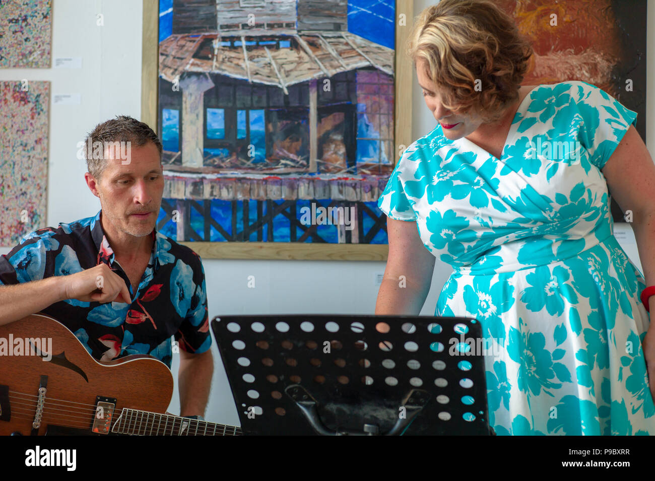 Jazz Duo in performance Stock Photo Alamy