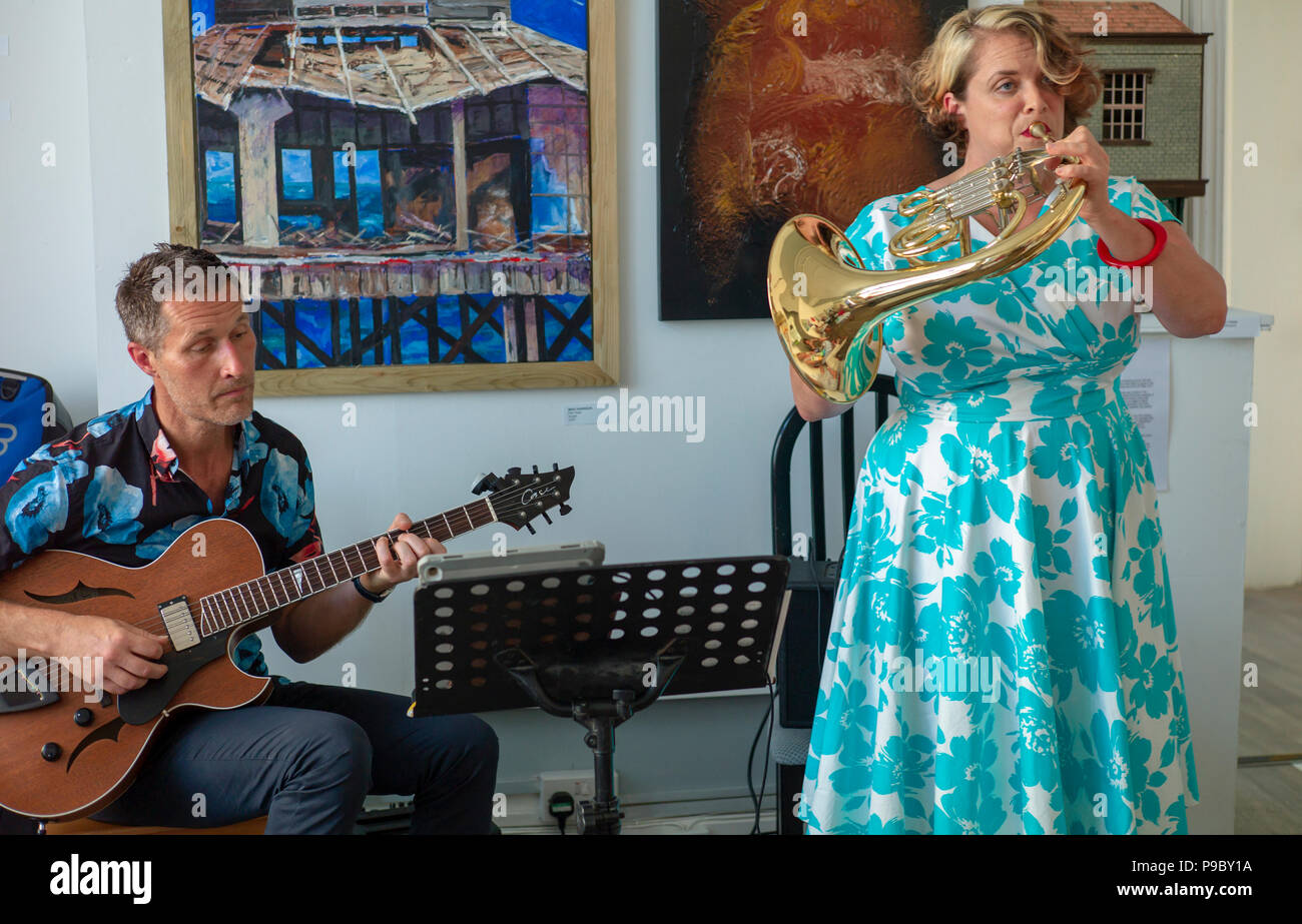 Jazz Duo in performance Stock Photo Alamy