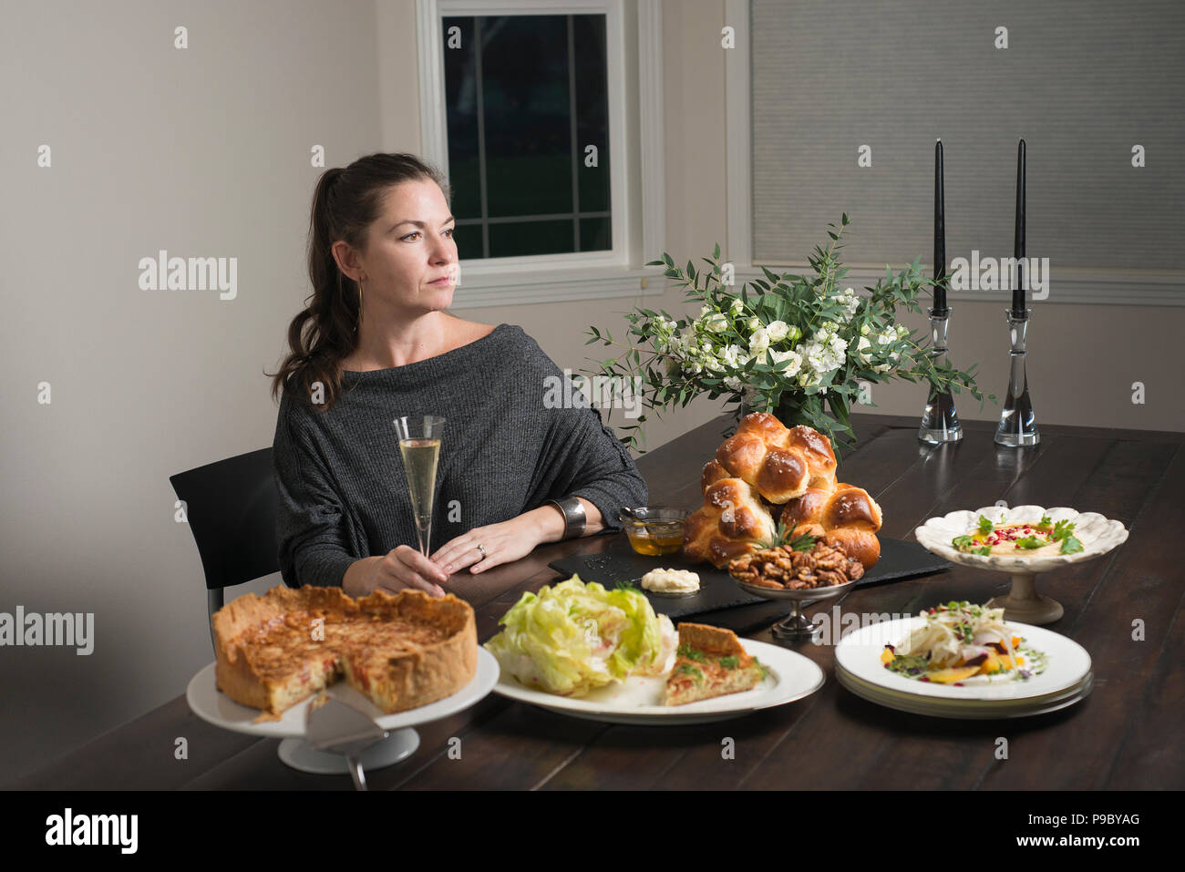 Woman dining alone hires stock photography and images Alamy