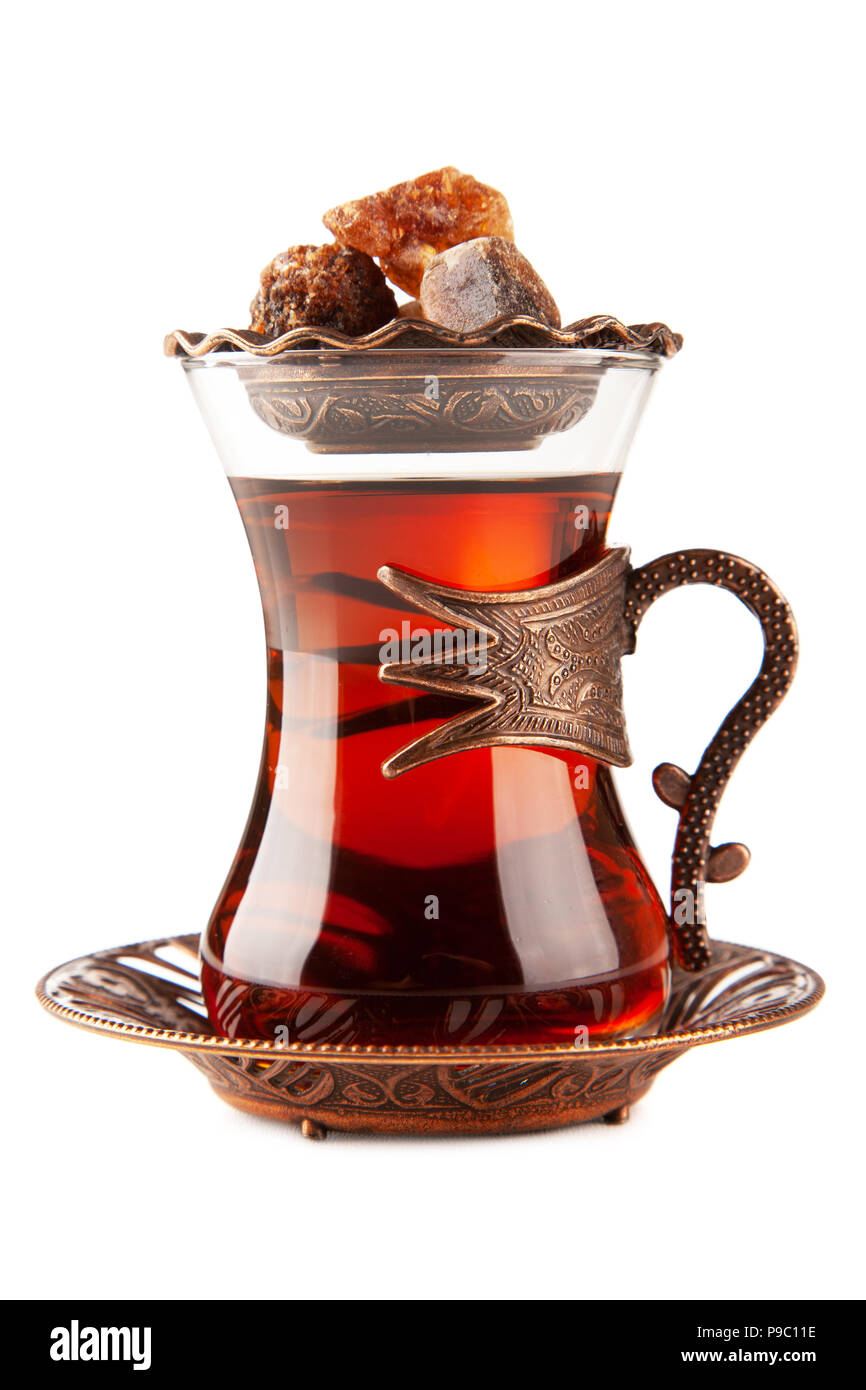 Turkish tea in a glass Stock Photo