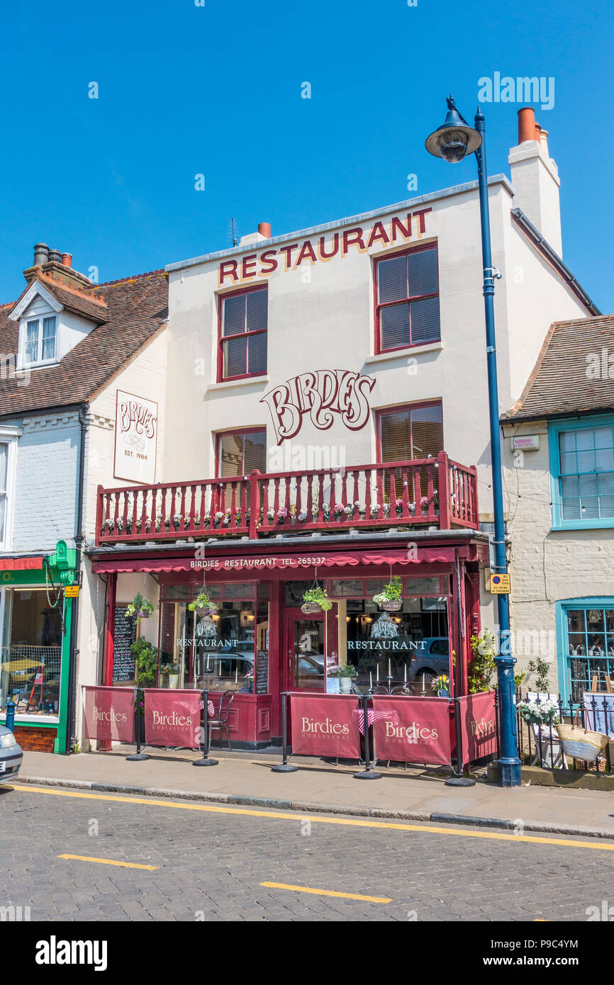 Birdies Restaurant,Harbour Street,Whitstable,Kent,England,UK Stock