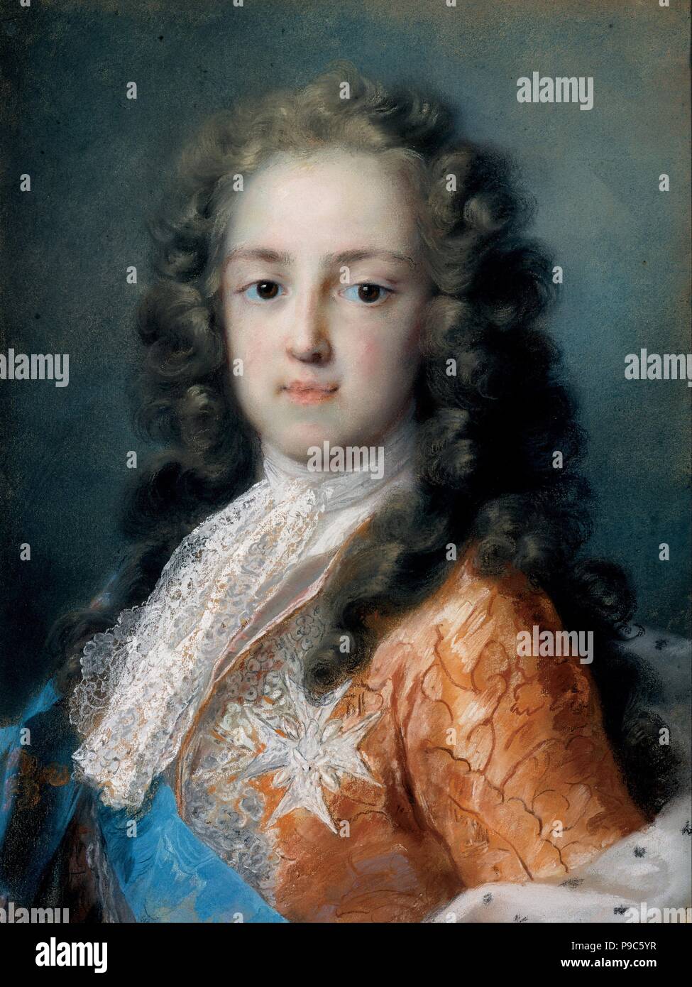 Louis XV of France (1710-1774) as Dauphin. Museum: Dresden State Art Collections. Stock Photo