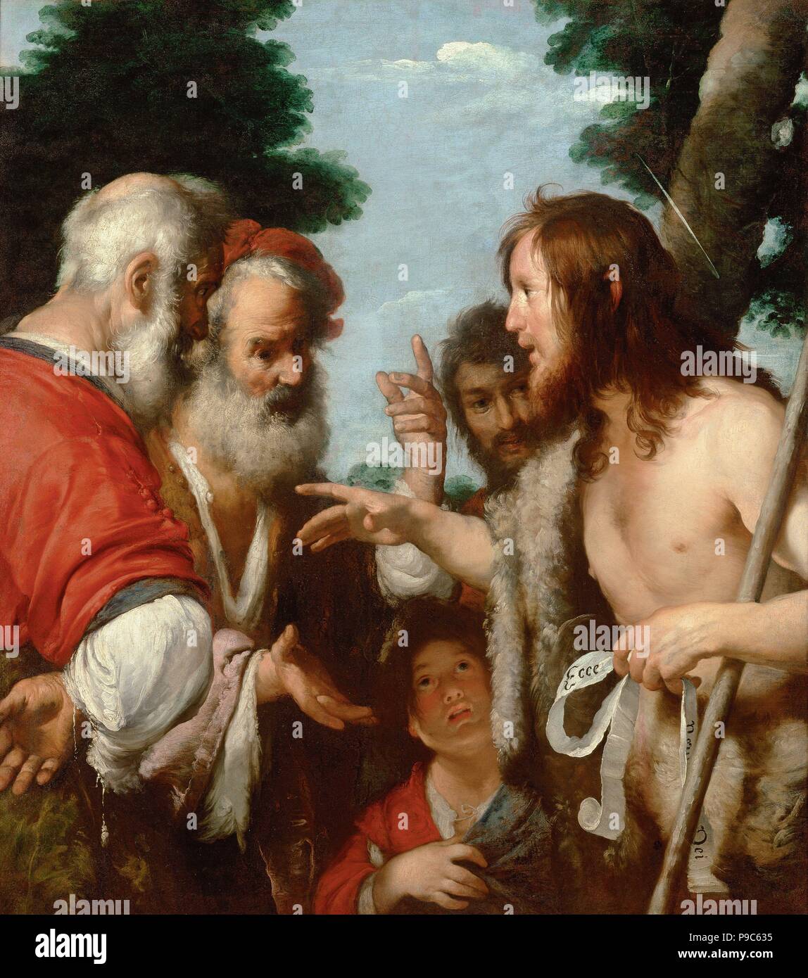 The Sermon of Saint John the Baptist. Museum: Art History Museum, Vienne. Stock Photo