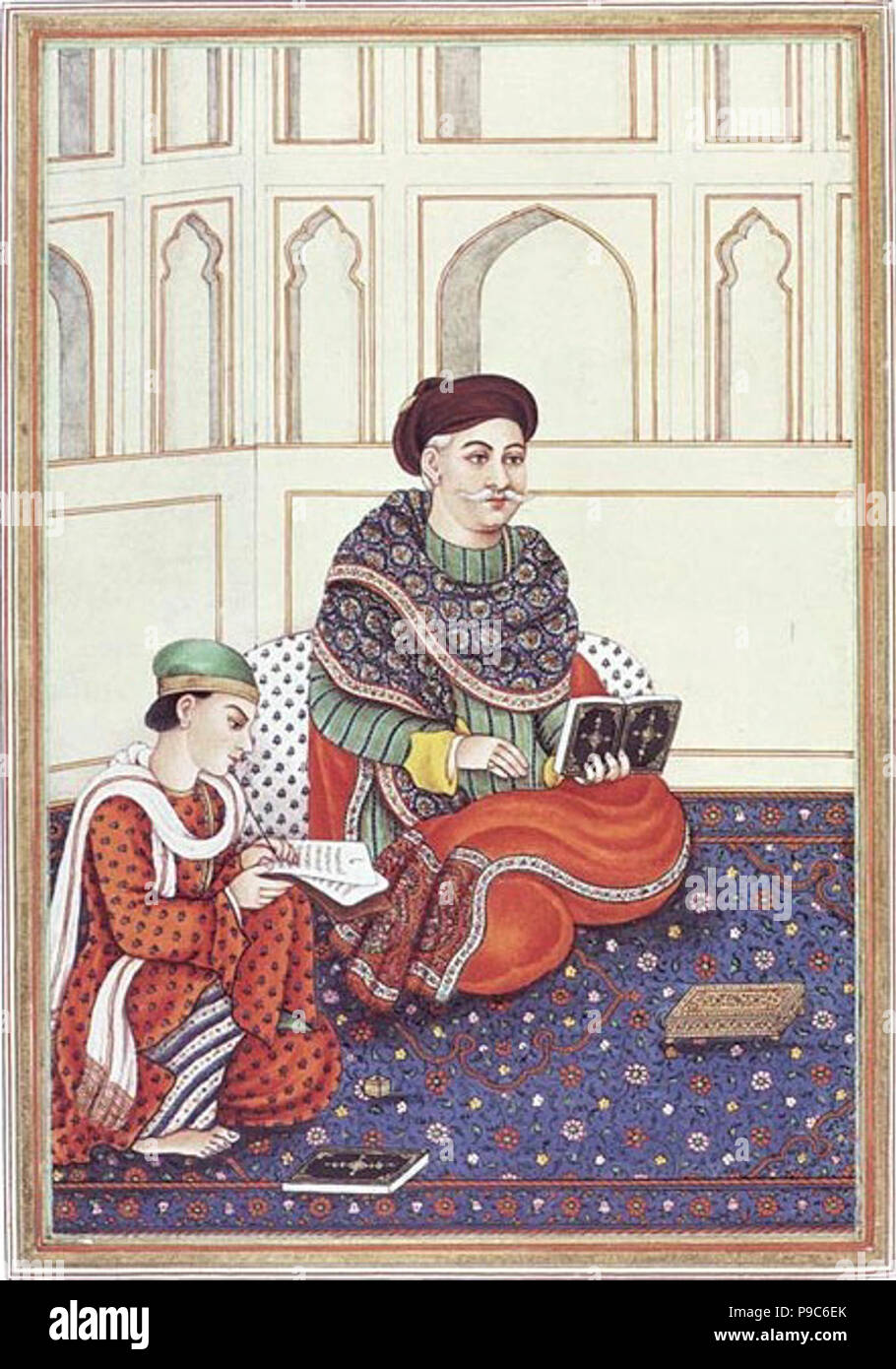 A Khattri nobleman, in 'Kitab-i tasrih al-aqvam' by Col. James Skinner, aka Sikandar (1778-1841). Stock Photo