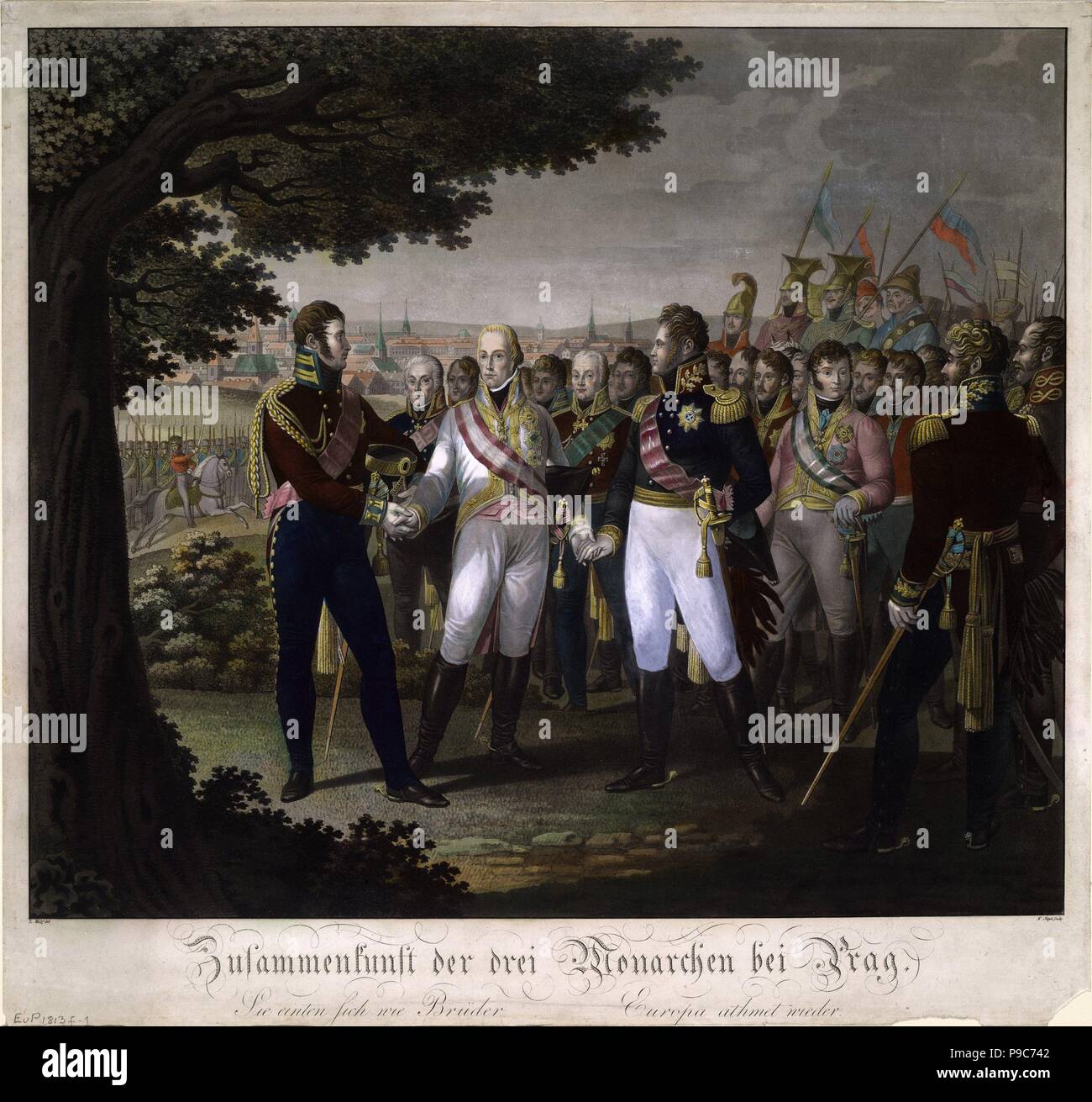 The meeting between Emperors Francis I of Austria, Alexander I of ...