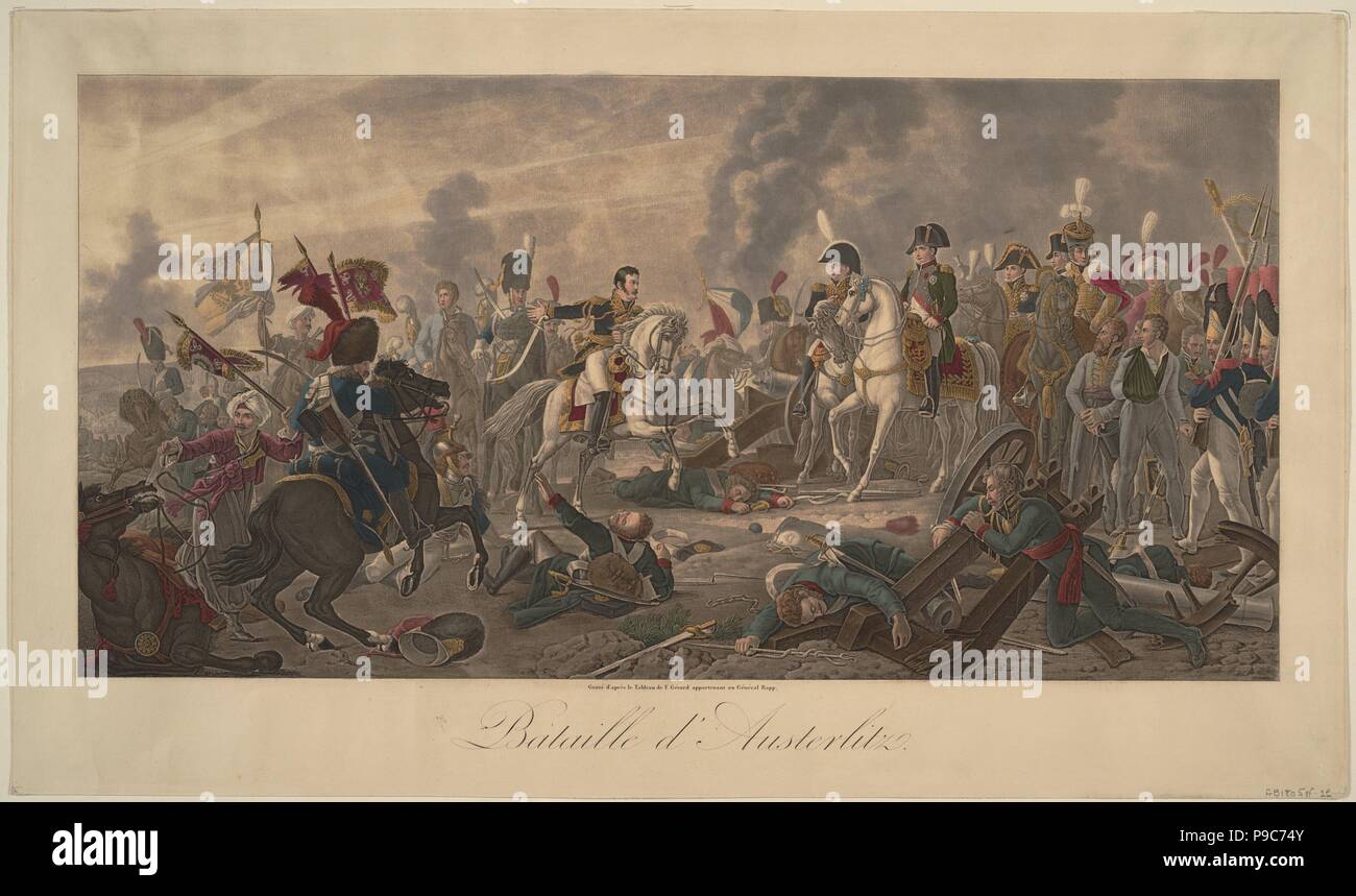 The Battle of Austerlitz on December 2, 1805. Museum: PRIVATE COLLECTION. Stock Photo