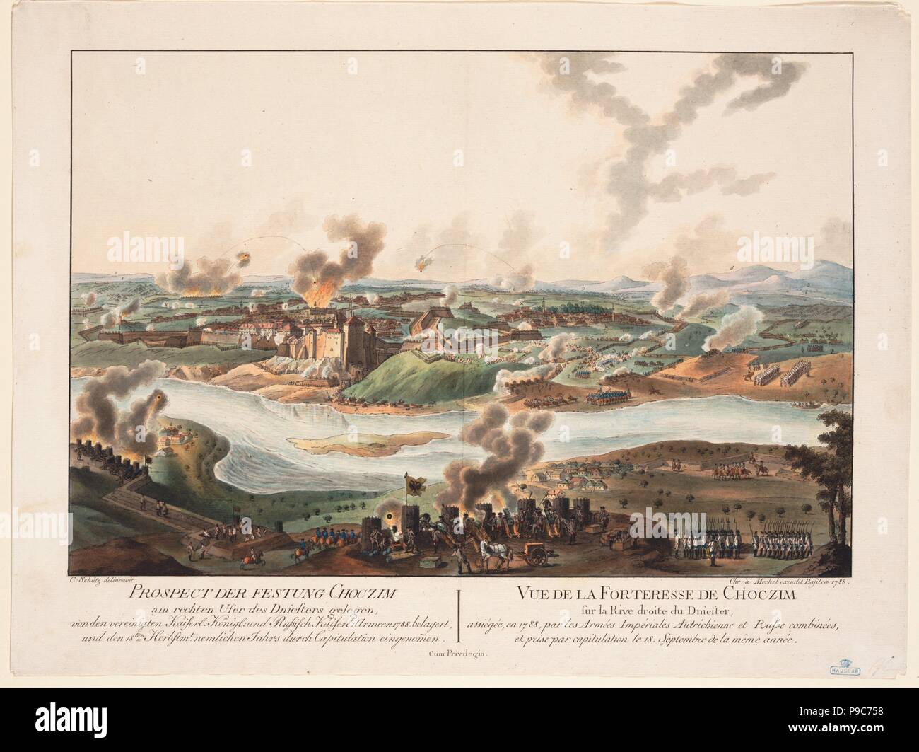 The siege of Khotyn in 1788. Museum: PRIVATE COLLECTION. Stock Photo